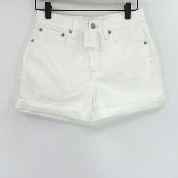 J.Crew Pants - NWT J. Crew Womens Optic White Wash Solid Zip Fly Classic Denim Short Size 24